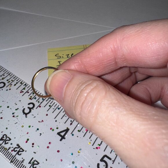**Host Pick** 1.33mm Gold Filled Plain Band Ring, Size 2 ** Host Pick** - Picture 6 of 12